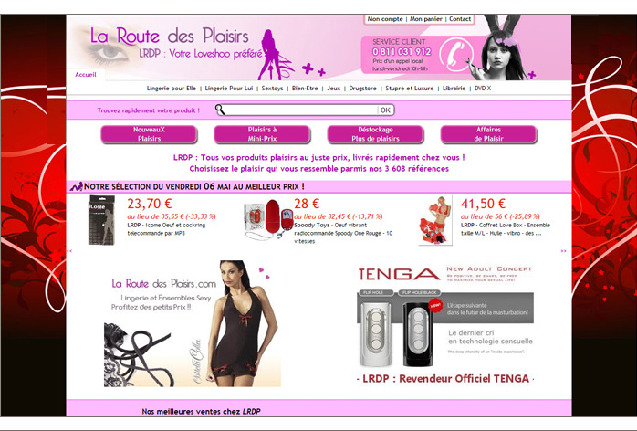 La Route des Plaisirs - Site e-commerce